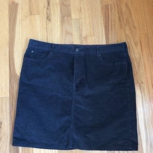 Eddie Bauer straight corduroy skirt
